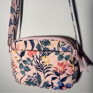 Vera Bradley Evie Quilted Crossbody Bag Paradise Coral